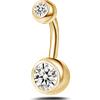 NovaNavel Piercing ombelico banana classica in oro