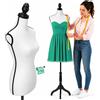 BAKAJI Manichino Sartoriale Femminile 50 Spilli Modello Bianco e Nero Sartoria Donna