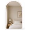 Shally Dogan Specchio ad Arco Struttura in Legno Bianco Decorazione Design Moderno 46x60cm