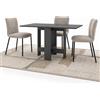 Shally Dogan Tavolo consolle allungabile Artemio 30-130x76 cm Salvaspazio Legno Antracite