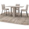 Shally Dogan Tavolo consolle allungabile Artemio 30-130x76 cm Salvaspazio Legno Colore Sabbia