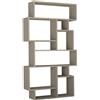 BAKAJI Libreria Design Moderna Scaffale 8 Ripiani 168x96x25cm Casa Ufficio Tortora