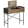 Shally Dogan Toeletta Trucco Rovere Moderna Mobile Salvaspazio con Cassetti e Specchio