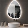 Shally Dogan Specchio a Goccia Diametro 60x70 cm Led a 3 Colori Dimmerabile Accensione Touch