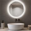 Shally Dogan Specchio Tondo Spirale Diametro 60cm Led a 3 Colori Dimmerabile Accensione Touch