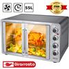 BAKAJI Forno Fornetto Elettrico Ventilato 55 lt 2200 W Luce Doppia Porta Girarrosto