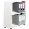 BAKAJI Mobile Mobiletto Libreria a Scaffali 2 Ripiani In Legno Bianco 77x60x31 cm