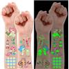 Leesgel Tatuaggi a forma di sirena per bambini, 10 fogli di tatuaggi luminosi per feste di compleanno per bambini, regali per gli ospiti, regali di compleanno per bambini, piccoli regali per la scuola