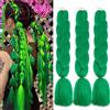 Gairyan Extension per Treccine Africane Extension Capelli Finti per Treccine Afro 60cm Ombre Kanekalon Treccia Capelli Sintetici Crochet Twist Jumbo Braids 3 Pezzi (Verde)