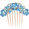 FRCOLOR Pettine Per Capelli Strass e Fiore Accessorio Decorativo Per Sposa Fermaglio Elegante Per Eventi Speciali