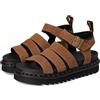 Dr. Martens Sandali casual da donna alla moda, Nubuck martellato marrone deserto, 41 EU