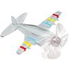 Generico Wind Powered Airplane Toy - Luminous Propeller Spinner, Waterproof Wind Up Flying Model for Scooter Bike Helmet Decoration, Outdoor Cycling Kids Fun Gadget Accessory 4.13x3,94 Pollici