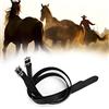 LICAEVEY Cinturini per Speroni in Pelle per Equitazione, Cinturini per Speroni Inglesi Occidentali con Fibbia in Acciaio Inossidabile, per Equestri Regolabili per Gare di Barili da Trail, Neri