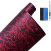 NewL Pellicola Vinile Fibra Carbonio Forgiato Opaco Rosso 30 x 100 cm