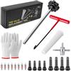 Hossom 24 Pezzi di Utensili per Valvole di Pneumatici Set, Kit Riparazione gomme, Estrattore per Valvole in Gomma TR413/ TR414, Utensile Ausiliario Kit Riparazione per Biciclette, Auto, Moto e Camion