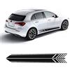 YSLR Adesivi per minigonne laterali 2 pezzi Adesivo per strisce laterali per porta Adesivo in vinile, per Mercedes Benz Classe A W177 Hatchback A45 AMG A35