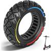 VOLOHAS 9x3,0-5,5 Pneumatici Completi per Kukirin G2 Pro, Zero 10 X, Dualtron Eagle Pro, Pneumatici di Ricambio in Gomma Piena, Fuoristrada, Solidi e Resistenti Alle Forature (Colore 1 Pezzo)