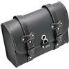 Generic Borsa degli attrezzi in pelle retrò | Borsa porta attrezzi da moto retrò | Borsa porta attrezzi in pelle per moto | Forma rotonda a barile impermeabile Roll Bag Tool Pouch con cinghie, borsa per
