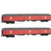 Electrotren HE4001 Paquexpres, 2-Unit Pack Luggage Van DD-8100, Red Livery, Peri