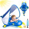 YYSWSAKY Salvagente Neonato con Parasole, Ciambella Neonato Mare UPF50+ Prote...
