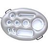 Hisxrcal Portabevande Galleggiante Gonfiabile, Portabevande per Piscina, Accessori Galleggianti, Vassoio Galleggiante per Nuoto per Cibo, Bevande, Tazze, Botti, Argent