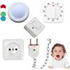potatomato Set da 4 pezzi per Busy Board DIY - accessori sensoriali presa con spina, interruttore, luce LED a disco, timer - giocattoli Montessori - strumenti per lo sviluppo precoce.