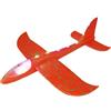 Générique Aereo Aliante in Schiuma - Giocattolo Di Volo Luminoso A LED, Grande Polistirolo 48 Cm, Ala Alta Flessibilità | Gioco All'aperto Aerodinamico, Aereo Di Lancio Facile per, Ragazzo
