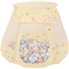 Selonis Tenda Per Bambini Da Gioco A Forma Di Castello Pieghevole Casetta Dei Giochi 105X90cm/100 Palline 6Cm Per Giocare In Interni Ed Esterni