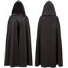 Costumed Costume da vampiro, mantello con cappuccio, per bambini e adulti, per Halloween e carnevale su entrambi i lati (nero)