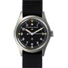 MWC W10 Meccanico Manuale Acciaio Nero Tessuto ANSE FISSE Orologio Uomo
