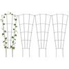 Relaxdays Supporto in Metallo per Piante, Set da 4, 82x31 cm, per rampicanti e fioriere, Nero