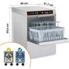 Lavabicchieri Professionale Top Line Elettronica con Display, Cesto 40x40, Break Tank e Pompa di Scarico