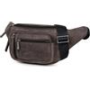 Fa.Volmer ® Marsupio | Marsupio | Marsupio in vera pelle per uomo e donna | grigio basalto | Cinghia regolabile fino a 130 cm |, grigio basalto, L, Marsupio
