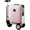 aallwwsso Valigia Elettrica Cavalcabile,Valigie Elettriche Intelligenti- Autonomia Di 8-9 Miglia Per Viaggi Da/Per L'aeroporto E Spostamenti Quotidiani,Lucchetto Tsa,Batteria Rimovibile 93,6 Wh pink