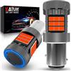KATUR Lampadina 1157 BAY15D LED, Canbus 500% luminosità 3000LM Rosso Brillante con Ventola di Raffreddamento Lampadine LED P21/5W 1157A 1157NA Luci Freno, 2PCS