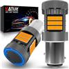 KATUR Lampadina 1157 BAY15D LED, Canbus 500% luminosità 3000LM Giallo Ambra con Ventola di Raffreddamento Lampadine LED P21/5W 1157A 1157NA Indicatori di Direzione, 2PCS