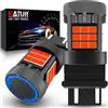KATUR Lampadina 3157 T25 LED, Canbus 500% luminosità 3000LM Rosso Brillante con Ventola di Raffreddamento Lampadine LED P27/7W 3157A Luci Freno, 2PCS