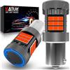 KATUR Lampadina PY21W 1156 BAU15S LED, Canbus 500% luminosità 3000LM Rosso Brillante con Ventola di Raffreddamento Lampadine LED 7507 Luci Freno, 2PCS