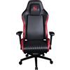 Konix Drakkar Sedia da ufficio gaming Odin - Inclinazione del sedile 160° - Pelle di poliuretano liscia - Motivo vichingo - Nero e rosso