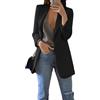 Generisch Blazer da Donna Elegante, Giacca da Donna, Longblazer, Giacca da Business, Giacca Lunga, Giacca Slim, Cappotto, Giacca da Donna, Cardigan da Donna, Abito Elegante, Blazer da Donna, C nero