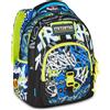 Mitama Zaino Scuola SCHOOL SKATE, New Plus, Triplo Scomparto, Tasche Porta Bo...