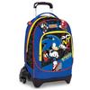 Seven Trolley Jack Scuola Sonic, Blu, 36 L, 3 Ruote, Doppio Scomparto, Crosso...