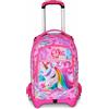 SJ GANG STYLE JAM GANG Trolley Scuola Jack 3 Ruote, Fucsia, 3 in 1, Zaino Tri...