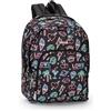 COMIX, ZAINO ORGANIZZATO ALLOVER NEON UnisexBambini e ragazzi, Nero, Medio