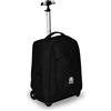 Invicta Trolley Scuola Benin Solid, Nero, 2 in 1, Con Spallacci Uso Zaino, Ta...