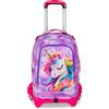 SJ GANG STYLE JAM GANG Trolley Scuola Jack 3 Ruote Fable Journey, Fucsia, 3 i...
