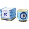 Paddywax Scented Candles Dopo - Candela artigianale in ceramica dipinta a mano, 226 g, Eye - Incenso e fumo