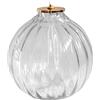 Christus Ampolla Elegante Bianca Grande in Vetro Rigato con Gigler in Ottone Dorato - Lampada Decorativa per Atmosfere Accoglienti a Cera Liquida - Ideale per Illuminare e Arredare con Stile