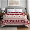 Tata Home Trapuntino Piumino Primaverile Estivo Matrimoniale Copriletto Autunnale Trapuntato Imbottito Mezza Stagione Fodera 100% Cotone Fantasia Tirolese Made in Italy Mod. Tirolo Colore Rosso