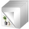 JSMTKJ 12 Pezzi Specchio da Parete Senza Cornice 15 X 15 cm, Adesivo Specchio Acrilico Quadrati Piastrelle Autoadesive Autoadesivo per Decorazioni Murali Domestiche Casa